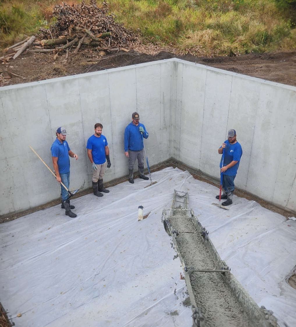 Hyslop Cement team working on a concrete project