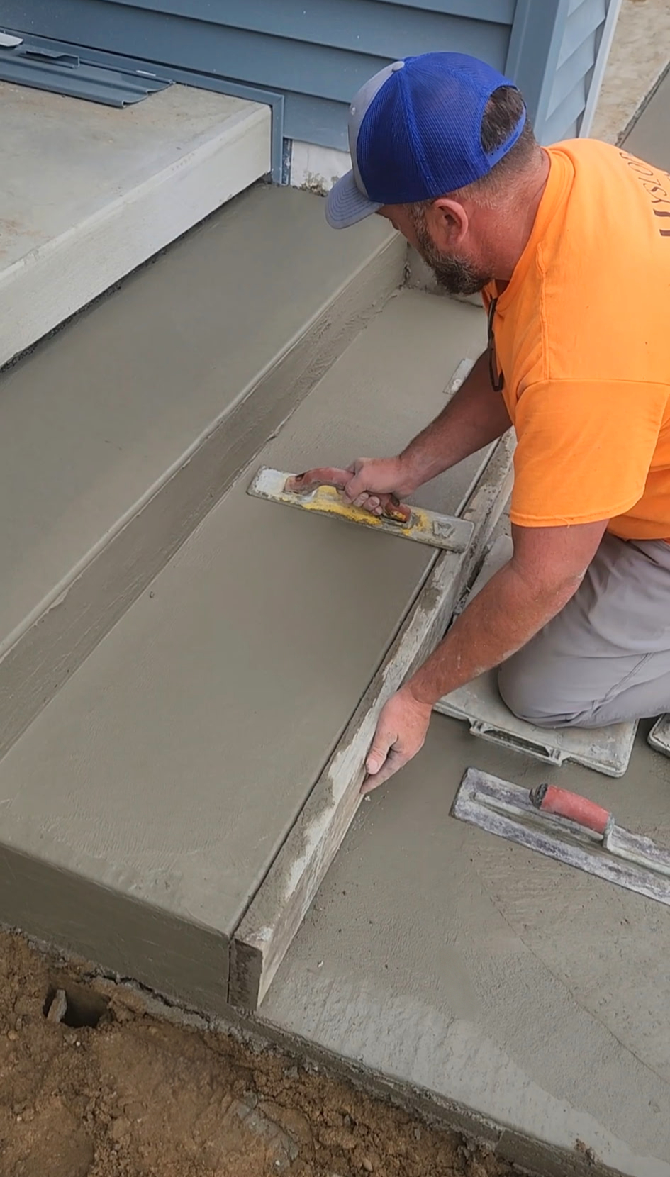 Concrete finishing work